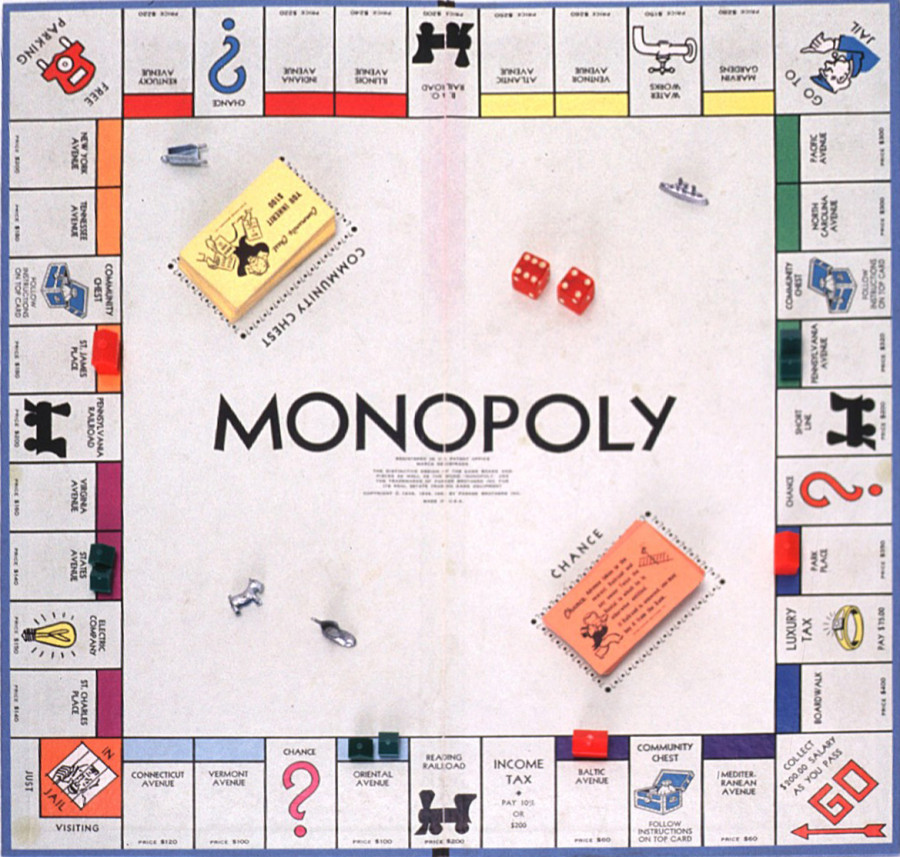 original english monopoly board